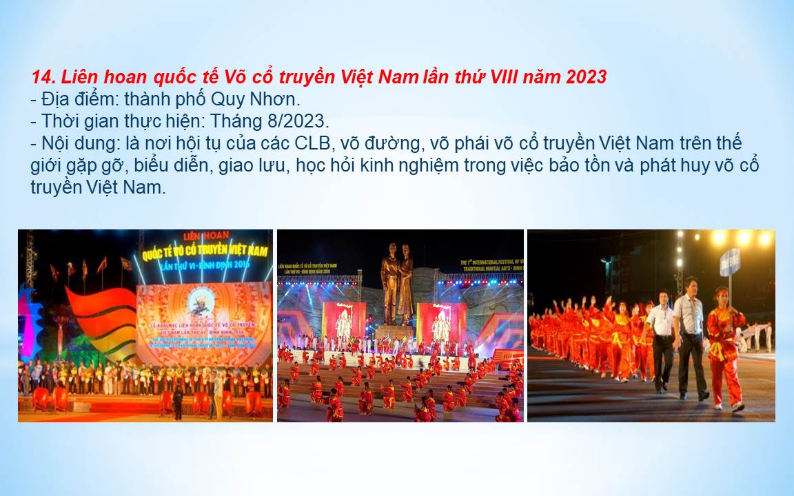 Liên hoan quốc tế Võ cổ truyền Việt Nam lần thứ VIII năm 2023